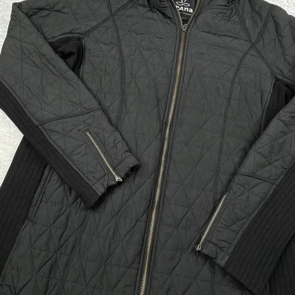 Prana Esla Long Black Sherpa Lined Coat - Picture 9 of 14